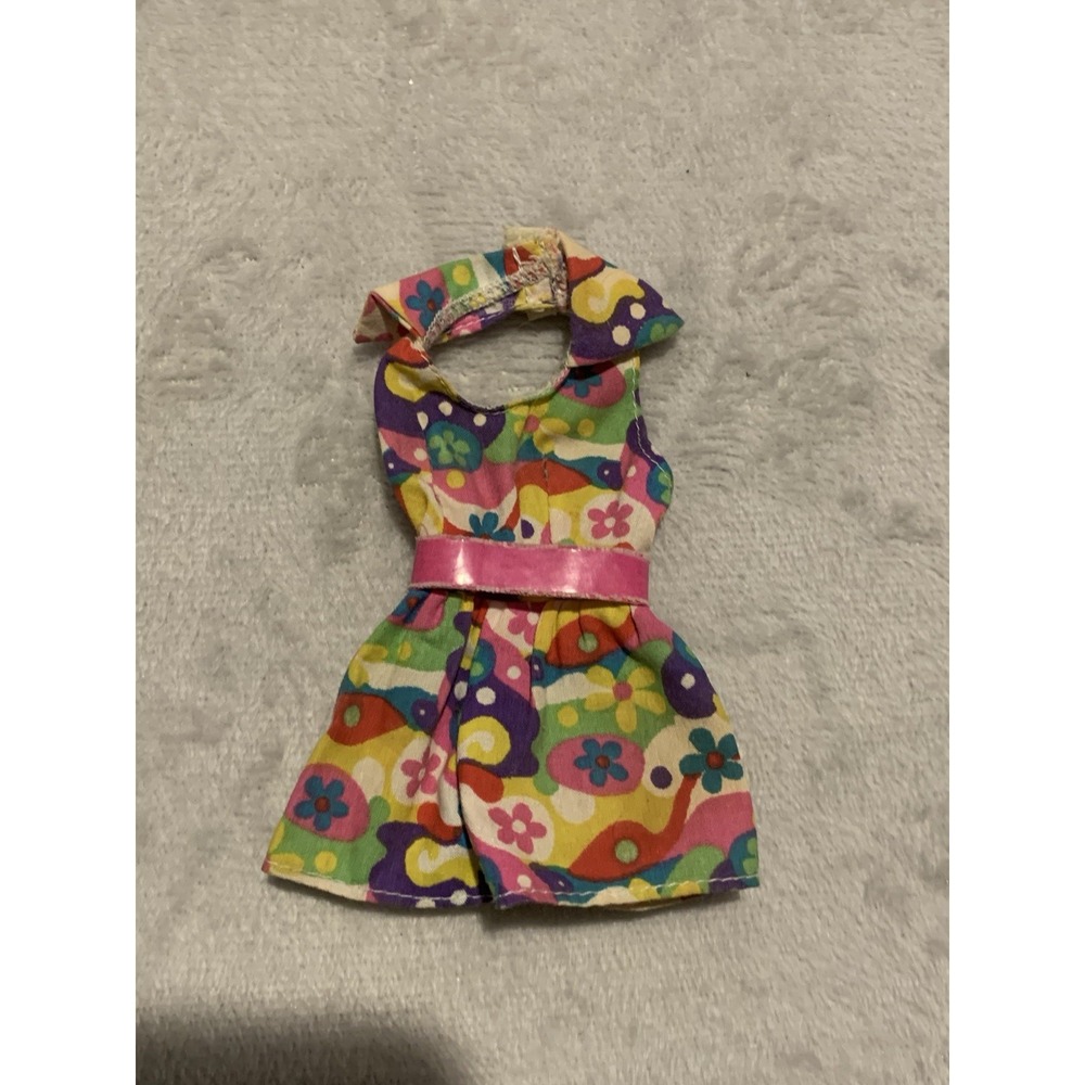 Vintage 1993 Dress N' Fun Barbie Romper Outfit Floral Jumper 10776 - Picture 1 of 2